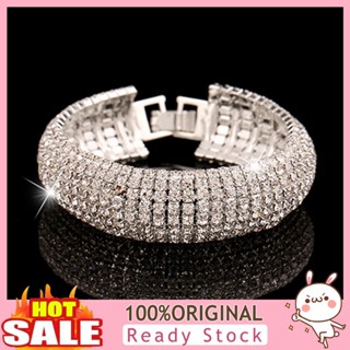 [B_398] Women Roman Style Rhinestone Bangle Bracelet Jewelry for Wedding Party Banquet