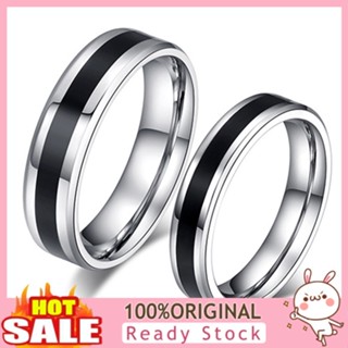 [B_398] Men Women Black Band Titanium Stainless Steel Jewelry Lover Gift