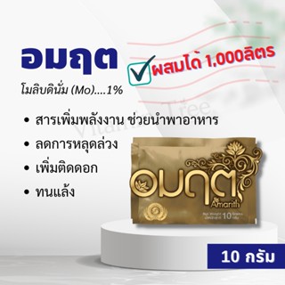 อมฤต 10กรัม ผสม1000ลิตร เพิ่มพลังงาน นำพาอาหาร โมลิบดินั่มเข้มข้น แตกตาดอก ขยายผล ใบเขียวหนา เสริมภูมิคุ้มกัน