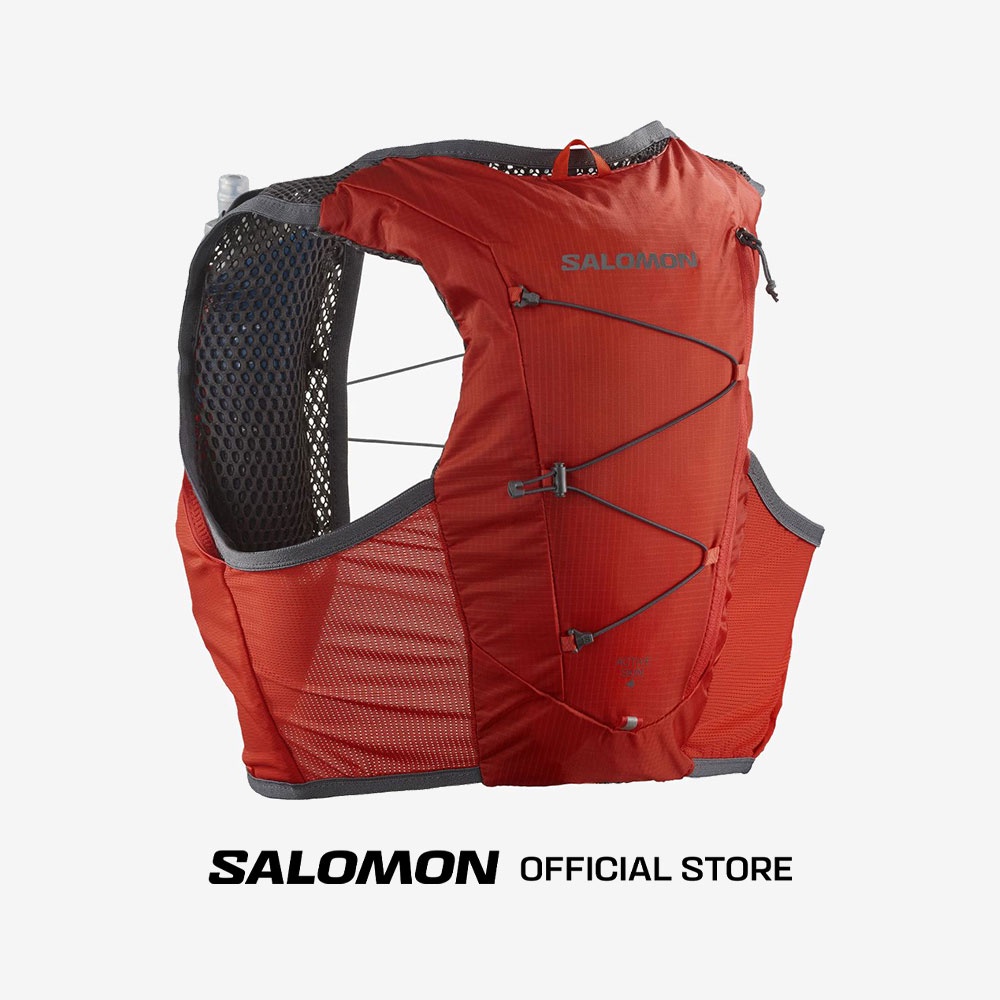 SALOMON ACTIVE SKIN 4 SET สี FIERY RED/EBON กระเป๋าใส่น้ำ สำหรับวิ่งเทรล ความจุ 4 ลิตร UNISEX