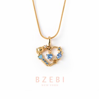 Bzebi สร้อยคอแฟชั่น สแตนเลสแท้ Powerpuff Girls Jewelry สร้อย หัวใจ necklace ทองคํา ไม่ลอกไม่ดํา เครื่องประดับผู้หญิง 1274n