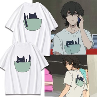 Buddy Daddies Anime เสื้อผ้าอะนิเมะญี่ปุ่นนักเรียนชายผ้าฝ้ายแขนสั้นเสื้อยืดฤดูร้อนเสื้อผ้าสไตล์อะนิเมะร้อน