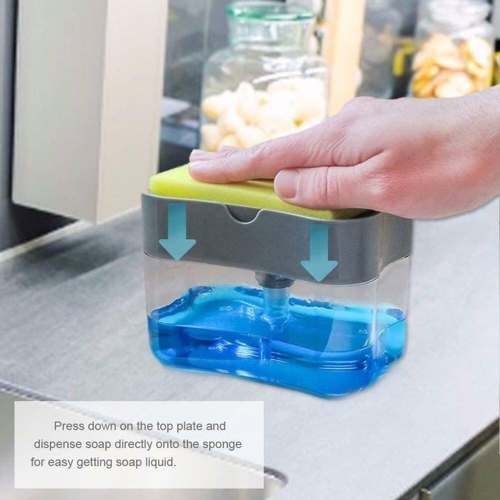 ส่งเร็ว⚡️ oap pump Sponge Caddy ที่วางฟองน้ำกดน้ำยาล้างจานอัจฉริยะ ตัวเครื่องช่วยควบคุมปริมาณน้ำยาล้างจานการกดใช้ต่อครั้