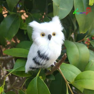 【AG】Lovely Artificial Animal Owl Miniature Plush Toy Garden Photo Props