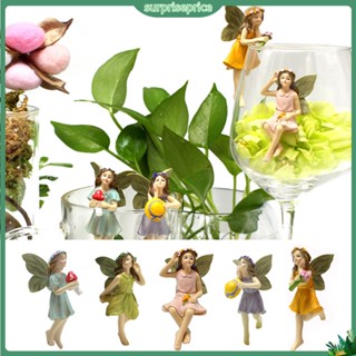 &lt;surprise&gt; รูปปั้นปีกนางฟ้า สําหรับตกแต่งบ้านตุ๊กตา สปา สวน 5 ชิ้น