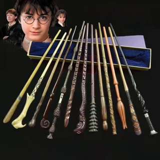 ◐₪Harry Potter wand Hermione bone Dumbledore magic wand เรซิ่นแกนโลหะคอสเพลย์ props ของขวัญ