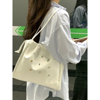 [พร้อมส่ง] กระเป๋าสะพายไหล่ แบบผูกเชือก สําหรับผู้หญิง 2023