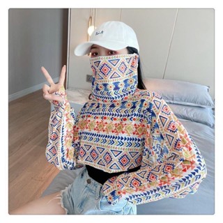 Yuexunshawl เสื้อคลุมไหล่ แขนยาว ป้องกันแดด สําหรับผู้หญิง