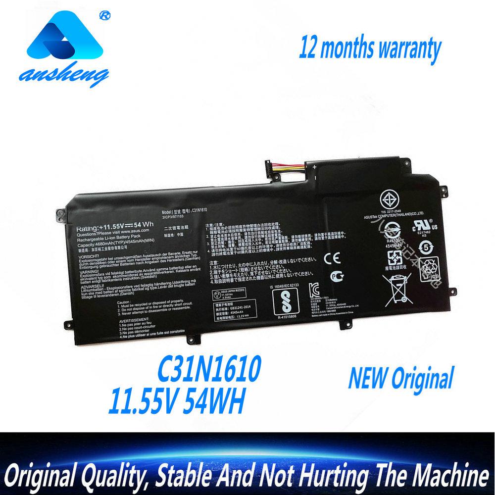 แบตเตอรี่แล็ปท็อป C31N1610ของแท้สำหรับ Asus ZenBook UX330C UX330CA U3000C UX330CA-1C UX330CA-FC009T 