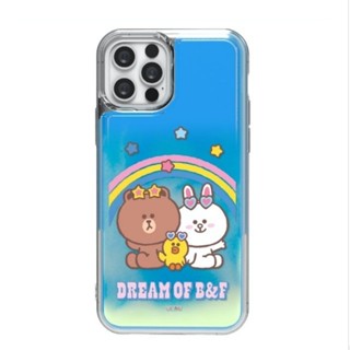 ★★พร้อมส่ง/ของแท้★★ For 13pm LineFriends Rainbow Neon Aqua Phone Case