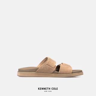 KENNETH COLE รองเท้าแตะผู้ชาย รุ่น STEEL DBL SANDAL สีเทาเบจ ( SAN - MKS2011NU-067 )