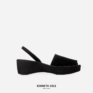 KENNETH COLE รองเท้าส้นตึกผู้หญิง รุ่น FINE GLASS STUDS สีดำ ( WED - RL23FGS01-001 )