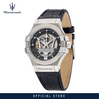 [2 Years Warranty] Maserati Potenza 42mm Black Skeleton Dial Mens Automatic Watch R8821108038