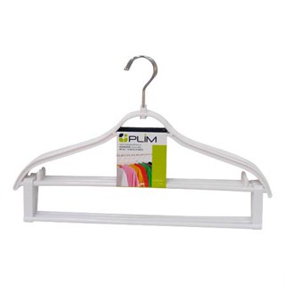 ไม้แขวนเสื้อ H-052SL ขาว PLIM (1x3)