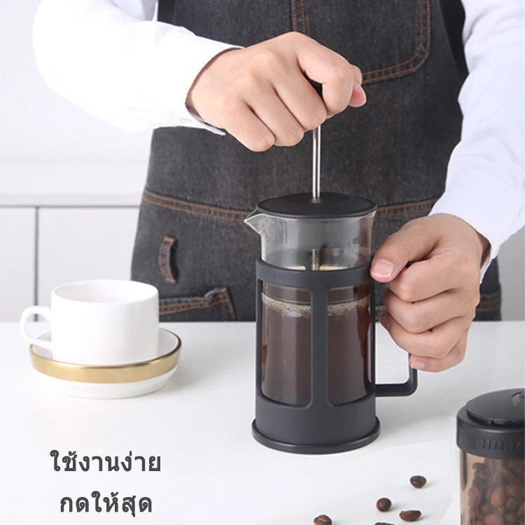 TIMECAFE เหยือกชงกาแฟ 350มล/600มล ที่ชงกาแฟสด French Press thumbnail 4