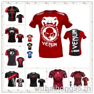 Ufc เสื้อยืดแขนสั้น พิมพ์ลายมวยไทย♂✠▤เสื้อกีฬามวย MMA แบบแห้งเร็ว สําหรับออกกําลังกาย