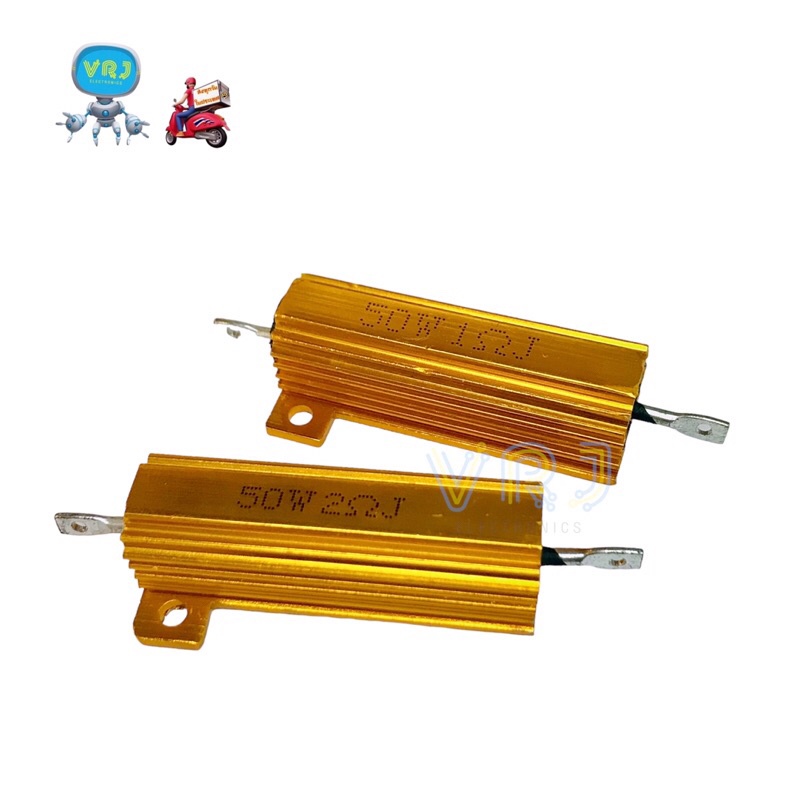Rซิงค์ ตัวต้านทานอลูมิเนียม 50W- 1k 2k 3k 5k 10k 20k 47k 50k -1E 1.5E 2E 4E 6E 8E 10E 15E 20E 22E 25