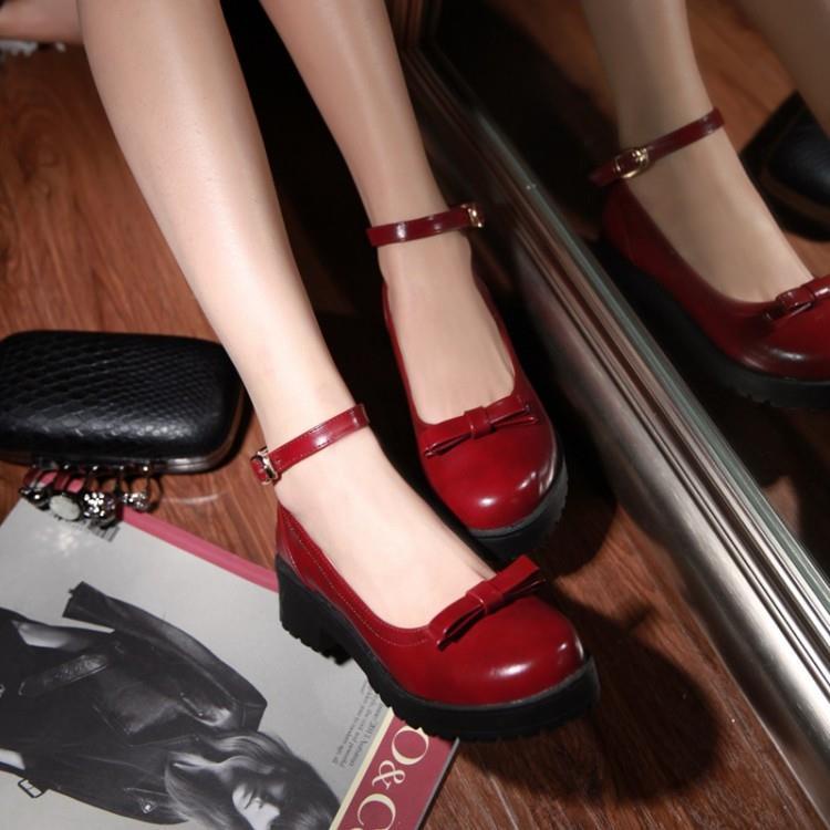 ☈☏รองเท้าโลลิต้าประจำวัน รองเท้าโลลิ โลลิต้า สาวน้อย นักเรียน สาวน่ารัก ญี่ปุ่น รองเท้าหนังขนาดเล็ก รองเท้าตุ๊กตาน่ารัก