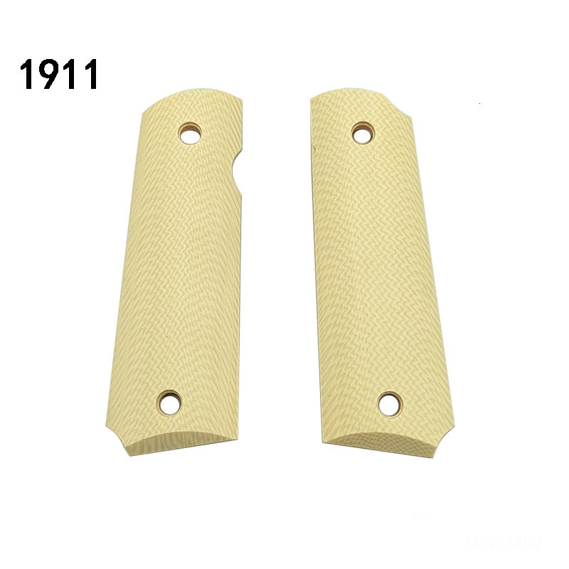 Oneloveits 1 Pairs 1911 Grips G10 Handguard Accessories DIY Handle Material Patch Imitation Ivory