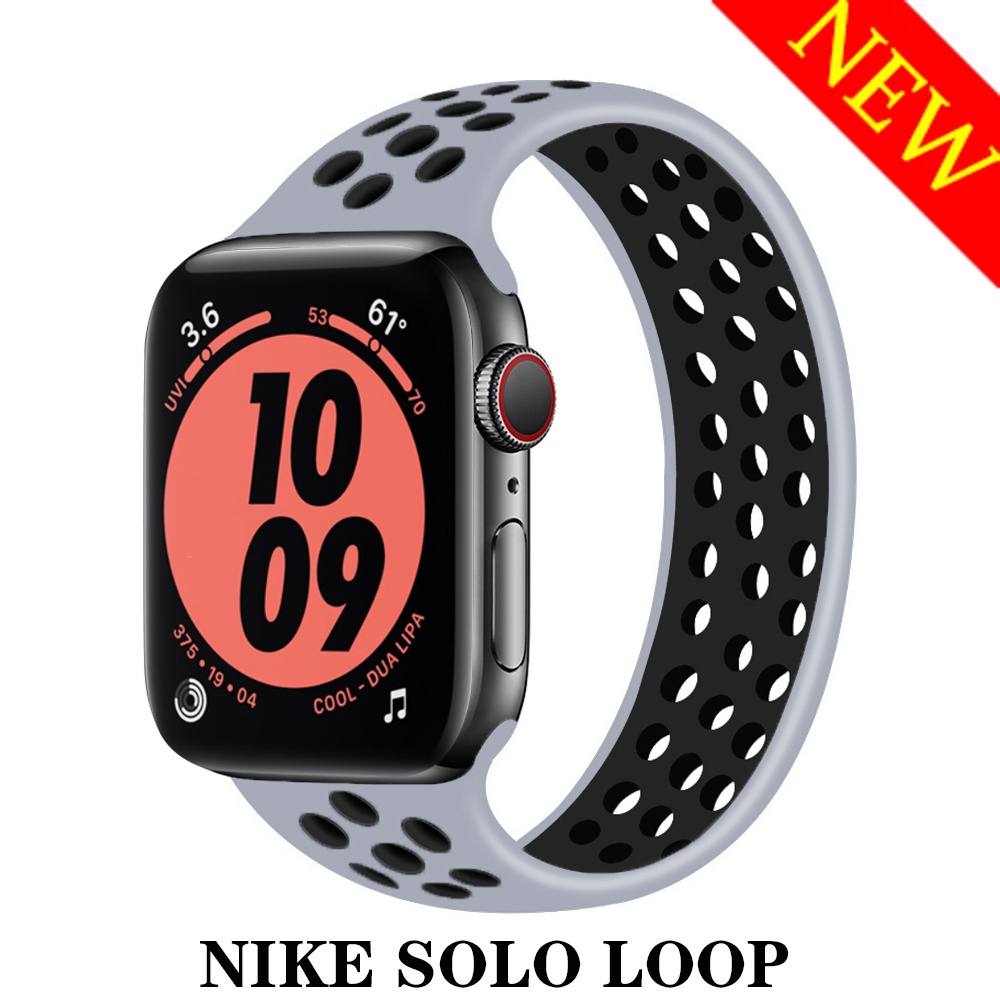 ▽Solo Loop strap for Apple Watch Band 44mm 40mm 38mm 42mm Elastic Silicone bracelet accessories iWatch Series 5 3 SE 6 4