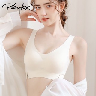 ☑PLAYTEX ไขว้หลังสวยงามชุดชั้นในสตรีหน้าอกเล็กรวบรวมสไตล์ใหม่ไม่มีห่วงเหล็กสปอร์ตบราไร้รอยต่อส่วนบาง