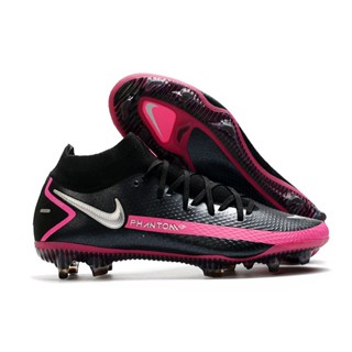 Nike Phantom GT Elite Dynamic Fit FG รองเท้าฟุตบอล ข้อสูง กันน้ํา สีดํา กุหลาบแดง