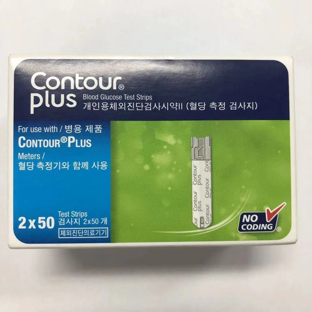 Contour Plus Blood Glucose Test Strips 100pcs ( Exp:July 31,2024 )