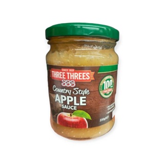 Three Threes Country Style Apple Sauce ซอส แอปเปิ้ล  ทรีทรีส์ 250กรัม