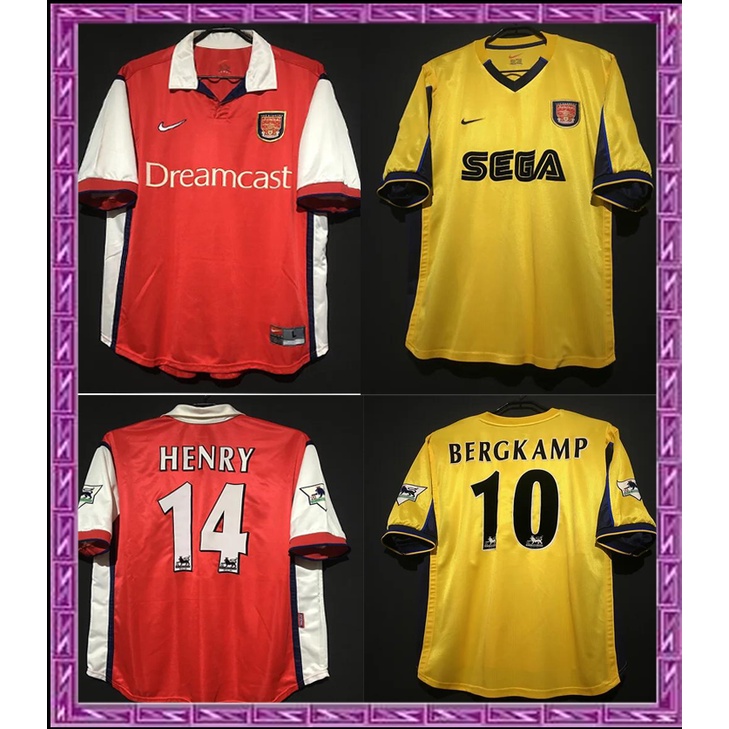 เสื้อยืด ลายทีมชาติฟุตบอล Gao Pin 1999 2000 season Arsenal's ชุดเหย้า สไตล์เรโทร