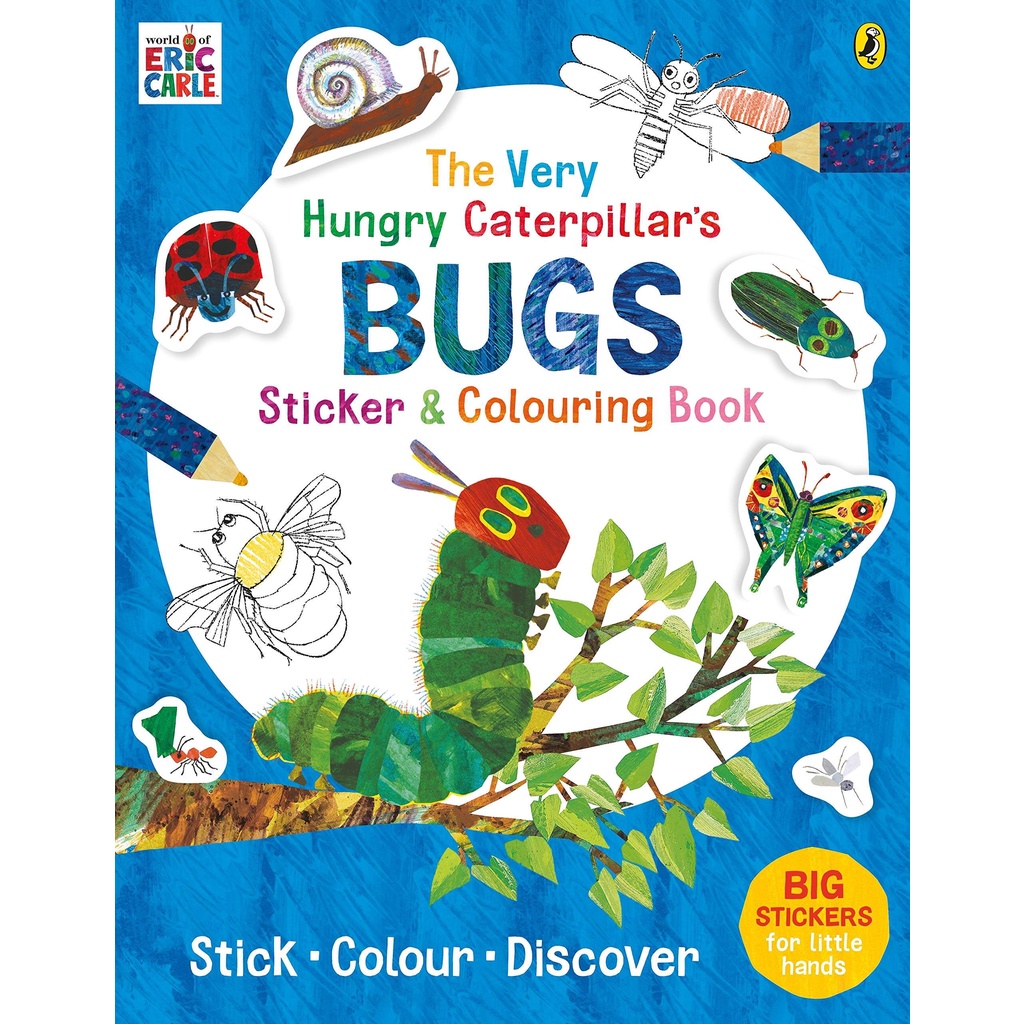 NEW! หนังสืออังกฤษ The Very Hungry Caterpillar's Bugs Sticker and Colouring Book [Paperback]