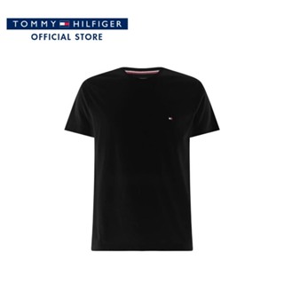 Tommy Hilfiger เสื้อยืดแขนสั้นผู้ชาย รุ่น MW0MW10839 BDS - สีดำ