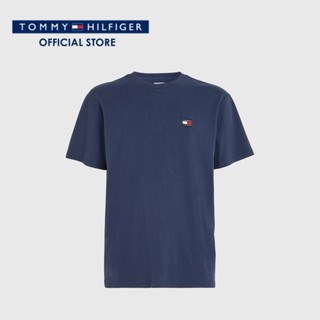 Tommy Hilfiger เสื้อยืดแขนสั้นผู้ชาย รุ่น DM0DM16320 C87 - สีกรมท่า