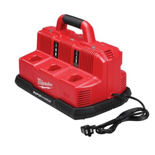 Milwaukee M12-18C3 แท่นชาร์จแบตเตอรี่ 6 ช่อง 12-18V. (เฉพาะแท่นไม่มีแบต | รับประกัน 1 ปี)