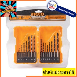 AKDL11601 ชุดดอกสว่าน เจาะเหล็ก/คอนกรีต/ไม้ 16 ดอก INGCO