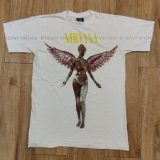 NIRVANA IN UTERO 1993 ลายเสื้อวง เสื้อวงเนอร์วานา เสื้อวงลายปีกนางฟ้า