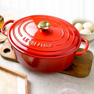 28cm เตาอบทรงกลมตื้นคลาสสิกเหล็กหล่อเคลือบ Enameled Cast Iron Classic Shallow Round Oven,5L