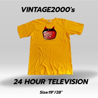 เสื้อวินเทจ24 hour televisionปี1997 เสื้อวินเทจแท้100% #A1