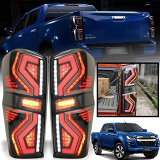 ไฟท้ายแต่ง LED รุ่น อีซูซุ ISUZU D-MAX DMAX ปี 2020 - 2022 สีสโม๊ค 1 คู่ ซ้าย tail light isuzu d max T4