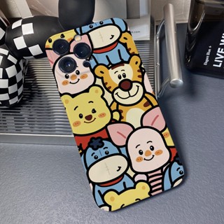 ฟิล์มแข็ง เคส iphone 14promax 11 13 12 7Plus 8 X XS Max เคสโทรศัพท์ หมีถั่วน่ารัก