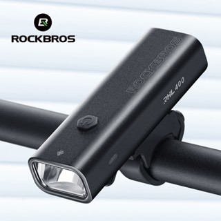 Rockbros ไฟฉาย LED 2000mAh อะลูมิเนียม กันฝน ชาร์จ Type-C น้ําหนักเบา สําหรับติดด้านหน้ารถจักรยานเสือภูเขา