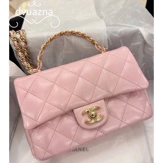 แบรนด์ใหม่ 100% ของแท้ Chanel 23S ฤดูใบไม้ผลิและฤดูร้อน CF Mini Handle Chain Bag กระเป๋าสะพายไหล่เดี่ยว