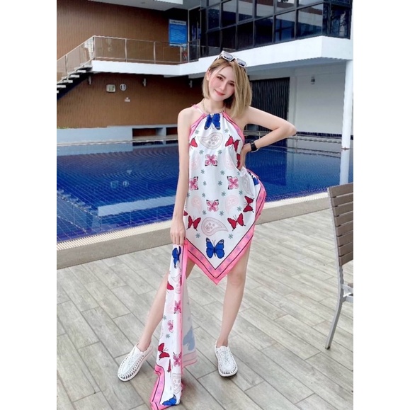 🌷 WICHU🌷เสื้อ+ผ้าคาดผมทรงผ้าเช็ดหน้า