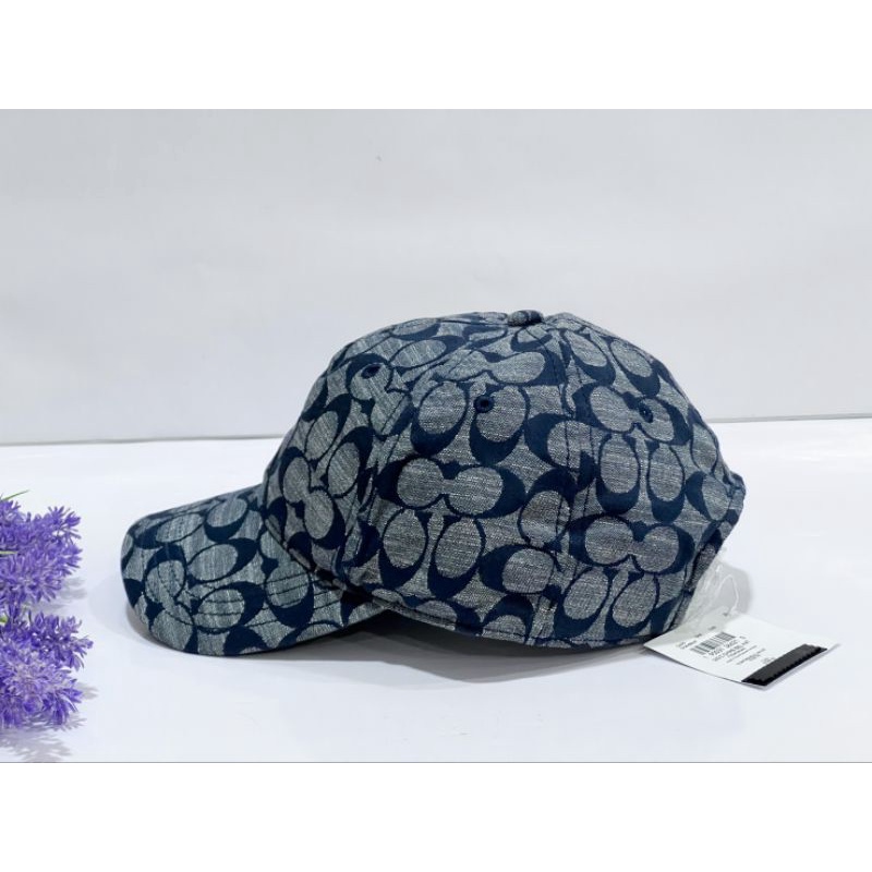 🧢 พร้อมส่ง #หมวก แก็ป NEW Coach Signature HatCOLOR:ChalkProduct Details100% cottonLeather details
