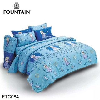 Fountain (ครบเซ็ต) ผ้าปูที่นอน+ผ้านวม 3.5ฟุต 5ฟุต 6ฟุต โฟรเซ่น Frozen FTC084 #ฟาวเท่น เครื่องนอน ชุดผ้าปู ชุดผ้าปูเตียง