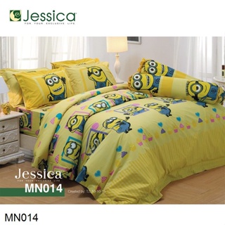 Jessica (ครบเซ็ต) ผ้าปูที่นอน+ผ้านวม 3.5ฟุต 5ฟุต 6ฟุต มินเนียน Minions MN014 #เจสสิกา เครื่องนอน ชุดผ้าปู ชุดผ้าปูเตียง