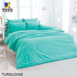 Toto ผ้าปูที่นอน (ไม่รวมผ้านวม) 3.5ฟุต 5ฟุต 6ฟุต สีเขียวเทอร์ควอยซ์ TURQUOISE #โตโต้ เครื่องนอน ชุดผ้าปู ชุดผ้าปูเตียง