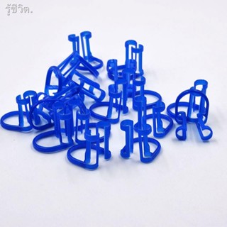 10 Pcs Dental Dentist Clinic Holder Cotton Roll Holder Disposable Blue Clip