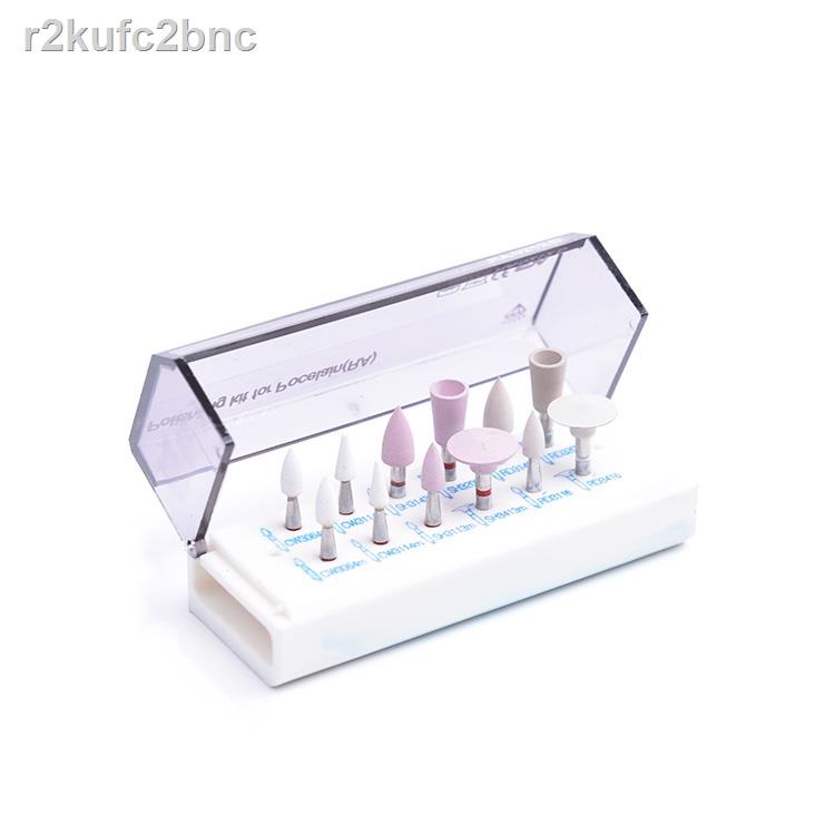 12Pcs/Box Dental Porcelain Teeth Polishing Kit RA0212D Low Speed Handpiece Machine Polishing Dental Tools Dentistry Lab