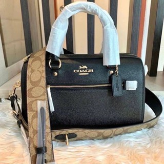 ✅ พร้อมส่ง NEW COACH ROWAN SATCHEL IN SIGNATURE CANVAS ขนาด10 1/2"