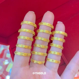 แหวนทอง1กรัมYonghenggold ทองแท้96.5% มีใบรับประกัน ทักแชทเลือกลายได้รับ